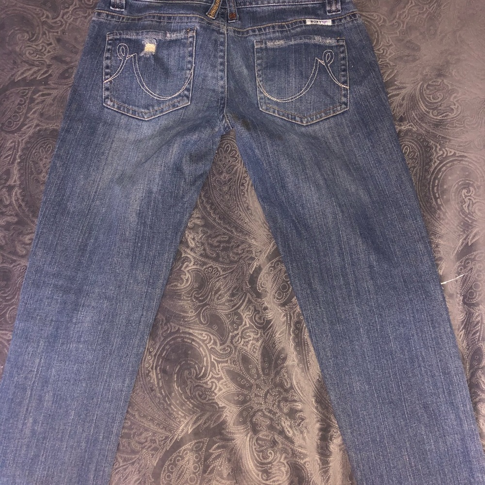 Blue ripped jeans